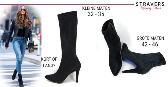 Stravers Lange Stretch Laarzen Maat 32 Hoge Hakken Kleine Maten
