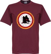 AS Roma Vintage Logo T-Shirt - Bordeaux - L