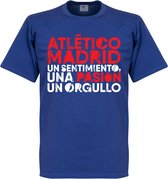 Atletico Madrid Motto T-Shirt - Blauw - S