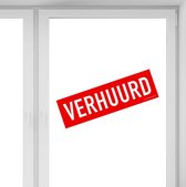 Sticker VERHUURD 50cm x 15cm - 5Stuks