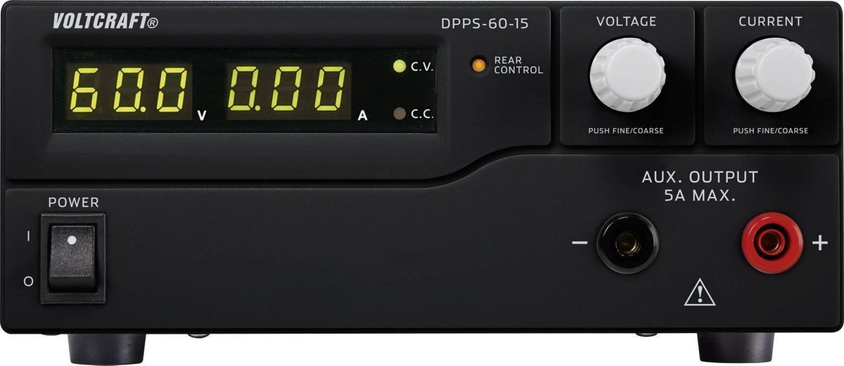 VOLTCRAFT DPPS-60-15 Labvoeding, regelbaar 1 - 60 V/DC 0 - 15 A 900 W USB Programmeerbaar Aantal uitgangen: 1 x