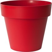 Pot de fleurs extérieur rond Mitu Pac 50cm + trous de fond RED Euro3Plast