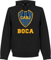 Boca Juniors Logo Hooded Sweater - Zwart - M