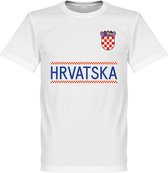 Kroatië Team T-Shirt - Wit - 5XL