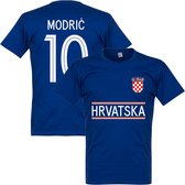 Kroatië Modric 10 Team T-Shirt - Blauw - XL