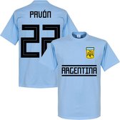 Argentinië Pavon 22 Team T-Shirt - Licht Blauw - XXL