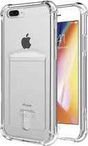YPCd® Apple iPhone 7 Plus - 8 Plus Pasjeshouder - Shock Case Transparant