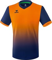 Erima Leeds Shirt Korte Mouw Heren - New Navy / Neon Oranje | Maat: S