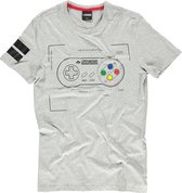 Nintendo Nintendo Heren Tshirt -XL- Super Power Grijs