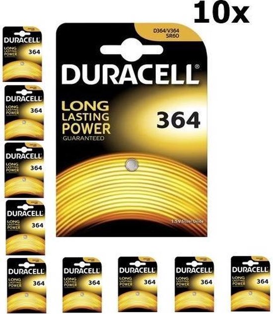 Duracell 364-363 1.5V knoopcel batterij - 10 Stuks | bol.com