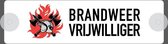 Autobord logo brandweer vrijwilliger 25cm x 7cm