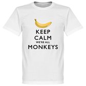 Keep Calm We're All Monkeys T-Shirt - XS