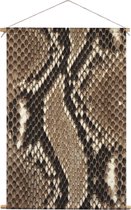 Slangenprint | Dieren | Textieldoek | Textielposter | Wanddecoratie | 40CM x 60CM” | Schilderij