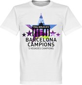 Barcelona 5 Star European Winners T-Shirt 2015 - XXL
