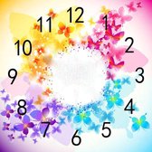 Diamond Painting Klok - 50x50cm - Vlinders