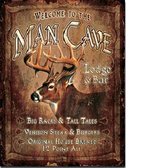 Man Cave Lodge Metalen wandbord 31,5 x 40,5 cm.