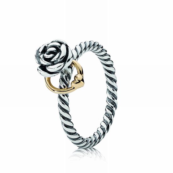 Interpersoonlijk Condenseren puree Pandora goud met zilveren ring 190860 maat 56 | bol.com