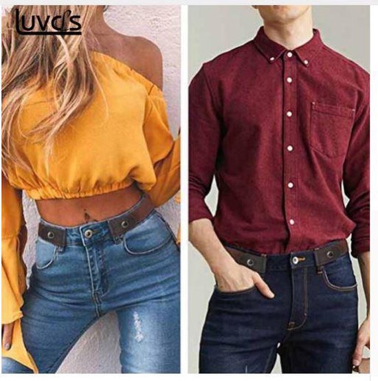 Riem élastique sans boucle - Marron - Unisexe - Ajustable