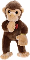 Pluche bruin baby aapje knuffel - 30 cm - apen knuffeldier