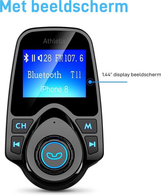 span vlot huisvrouw Bluetooth FM Transmitter Auto / FM Transmitter Draadloze Bluetooth Carkit /  MP3... | bol.com
