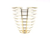 Fruit basket Linea Cone gold plated