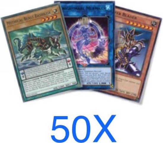 Thumbnail van een extra afbeelding van het spel 50X Yu-Gi-Oh random kaarten  met gegarandeerd 1 Secret Rare Card! | manga en anime kaarten van yu gi oh | verschillende kaarten | trading cards