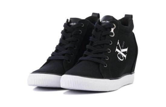 Calvin Klein Jeans Vrouwen Sneakers Ritzy canvas Zwart Maat