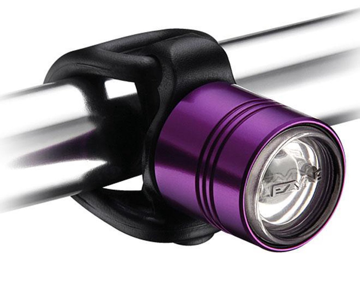 Lezyne Femto Drive Front Voorlamp – Fietslamp – Fiets koplamp – Fiets verlichting – Veiligheidslampje – 4 standen – 15 lumen - Paars