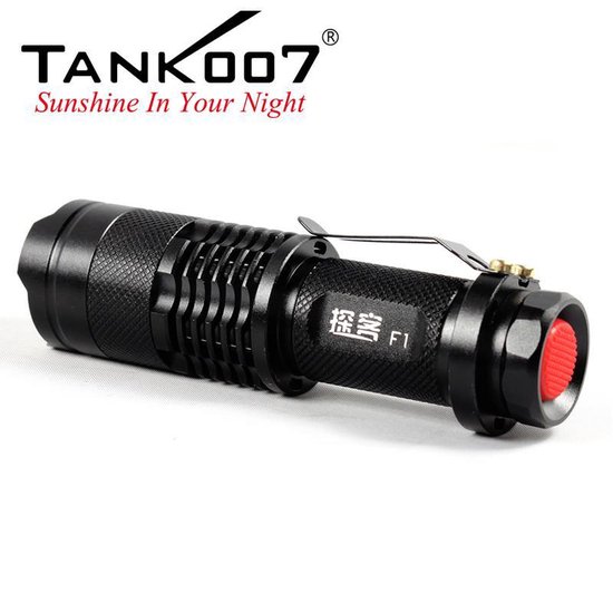 Premium Tank-007 UV Zaklamp LED 365nm + 1 AA Batterij - Geocaching - UV Urine detector - Opsporen Vlekken  -  Vals Geld Detector - Opsporen Lekken - Blacklight Zaklantaarn