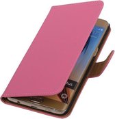 Roze booktype Hoesje Samsung Galaxy S6 Edge Plus G928F