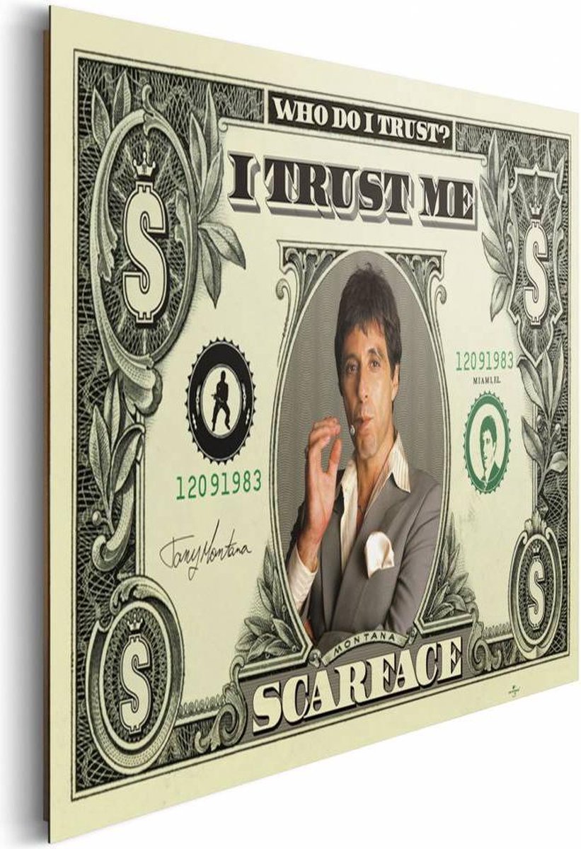 Bol Com Reinders Scarface Dollar Schilderij 90x60cm