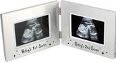 dubbel fotolijstje 1e en 2e baby echo