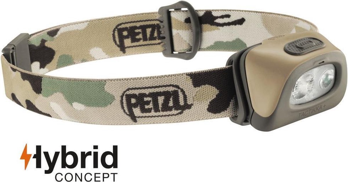 Petzl Tactikka + hoofdlamp beige