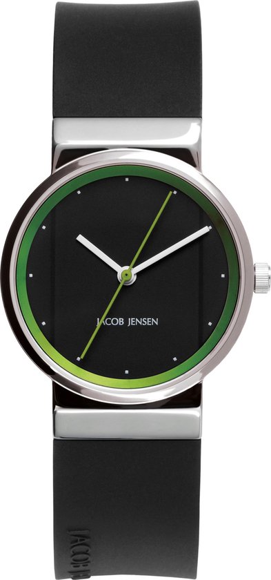 Jacob Jensen 767 horloge dames - zwart - edelstaal