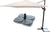 Kopu - Vigo Parasol met voet - 250 cm x 250 cm - Naturel