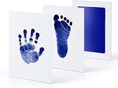 Empreinte de pied et de main de Bébé mignon - Encre - Blauw