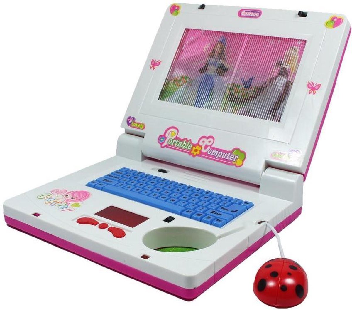 Heerlijk Gedeeltelijk Interpretatie Kinder Picture Animation speelgoed laptop met muziek toetsenbord - roze |  bol.com