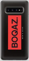 BOQAZ. Samsung Galaxy S10 hoesje - Labelized Collection - Red print BOQAZ