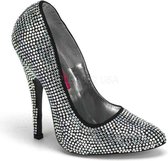 Bordello Hoge hakken -38 Shoes- SCANDAL-620R Paaldans schoenen Zwart/Zilverkleurig