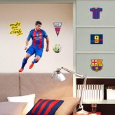 FC Barcelona Suarez - Muursticker - 70 x 50 cm - Multi