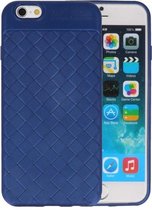 Blauw Geweven TPU case hoesje voor Apple iPhone 6 / 6s