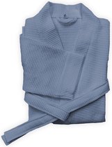 HeckettLane - Badjas Wafel Lang XL Steel Blue