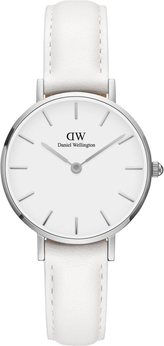 Daniel Wellington Classic Petite Bondi DW001001245 - Horloge - Leer - Wit - Ø 28mm