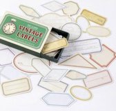 Vintage Labels - Etiket - Doosje met stickers