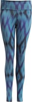 Yoga-legging "Devi" - Ikat aqua S Loungewear broek YOGISTAR