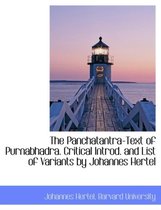 The Panchatantra-Text of Purnabhadra. Critical Introd. and List of Variants by Johannes Hertel