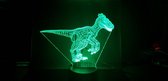 3D led lamp Velociraptor