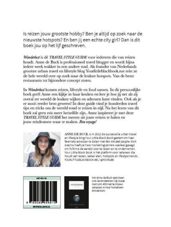 Foto van Anne de Buck, auteur van 'Wanderlust', met een hoed en koffiebeker.