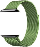 KELERINO. Milanees bandje - bandje geschikt voor Apple Watch Series 4 (40mm) - Groen