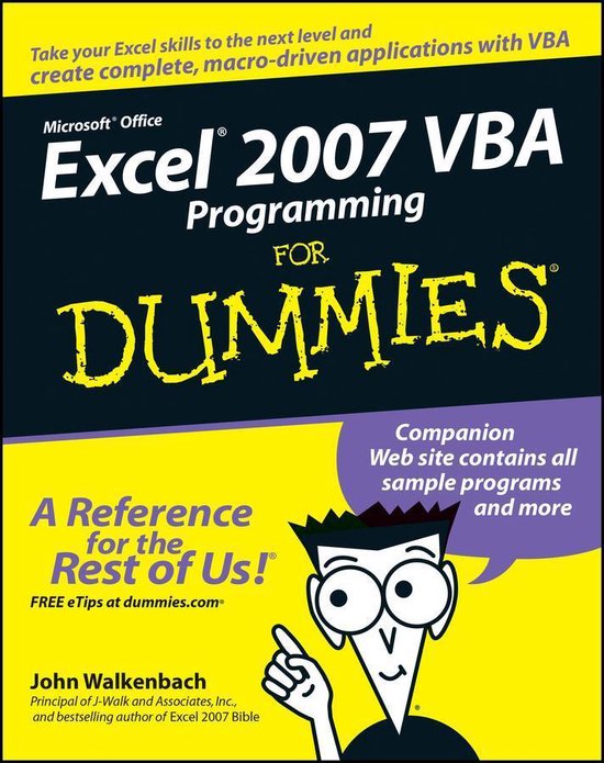 Excel 2007 VBA Programming For Dummies - cover